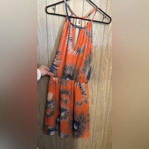 Source Unknown Vibrant Backless Dress